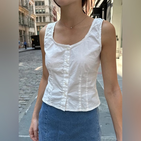 Brandy melville white Matilda tank top - Picture 1 of 5
